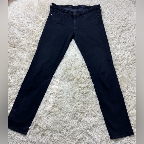 Adriano Goldschmied AG The Stilt Cigarette Leg Women’s Black Jeans Size 31R Reg - Picture 1 of 11